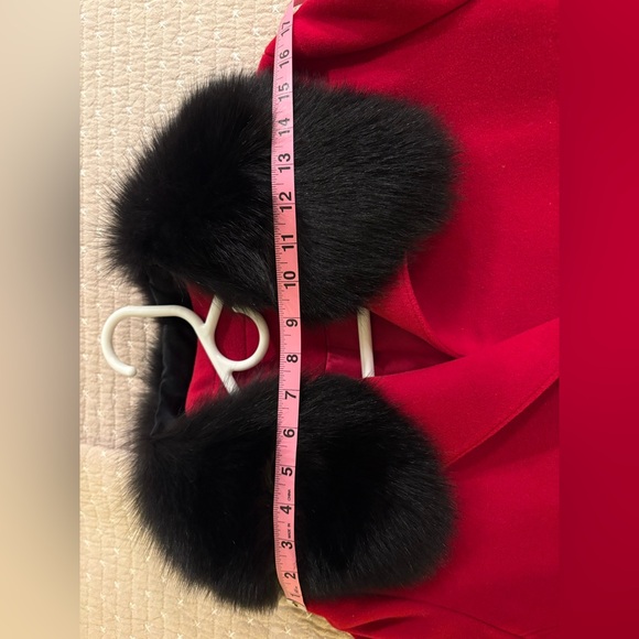 Stunning ❤️ Vintage ‼️ Wool & Cashmere Coat With Removable Fur Collar & Cuffs - Picture 12 of 14